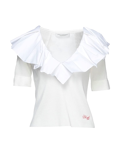 PHILOSOPHY di LORENZO SERAFINI Pullover Bianco 84% Viscosa, 16% Poliammide, Cotone