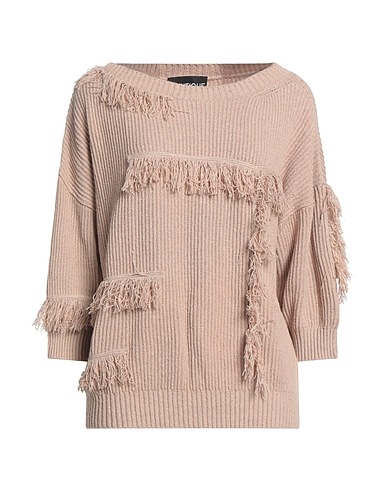 BOUTIQUE MOSCHINO Jumper Beige 72% Cotton, 20% Linen, 8% Polyester