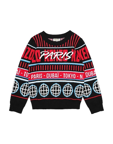 KENZO KIDS Jumper Black 79% Cotton, 9% Viscose, 7% Polyamide, 5% Wool