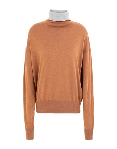 ESSENTIEL ANTWERP Polo neck WONLY PULLOVER
 Camel 42% Viscose, 32% Nylon, 22% Polyester, 4% Cashmere