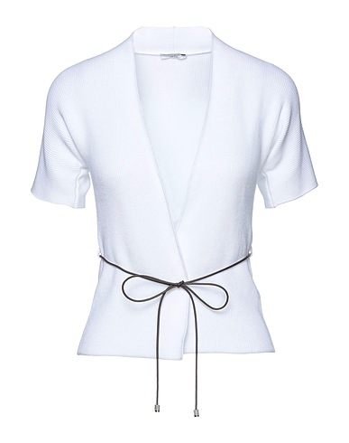 PESERICO Cardigan Bianco 100% Cotone