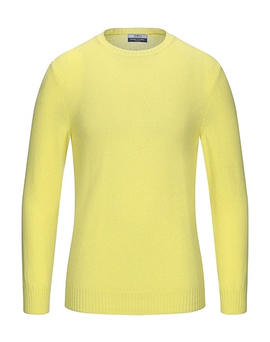 FEDELI Maglia in Cachemire Giallo 100% Cachemire