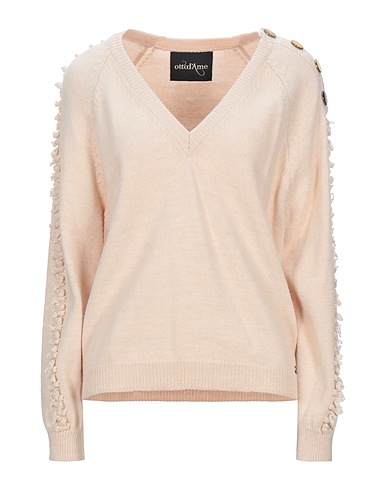 OTTOD'AME Sweater Beige 65% Acrylic, 25% Wool, 10% Alpaca wool
