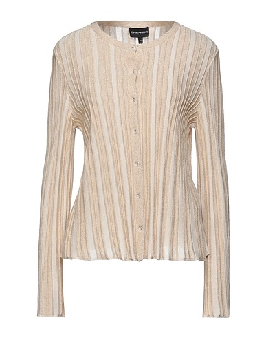 EMPORIO ARMANI Cardigan Beige 79% Viscose, 13% Polyester, 8% Metallic fiber