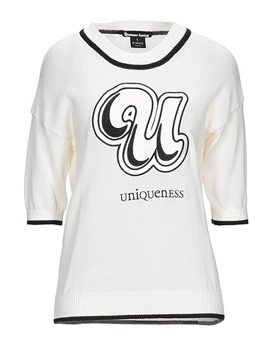 PINKO UNIQUENESS Jumper White 100% Cotton