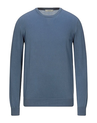ALPHA STUDIO Jumper Blue 100% Cotton