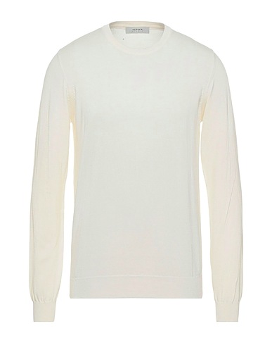 ALPHA STUDIO Pullover Bianco 100% Cotone