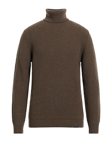 BROOKSFIELD Polo neck Military green 34% Polyamide, 34% Wool, 29% Viscose, 3% Polyester