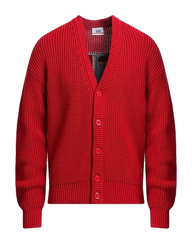 GCDS Strickjacke Rot 50% Wolle, 50% Acryl