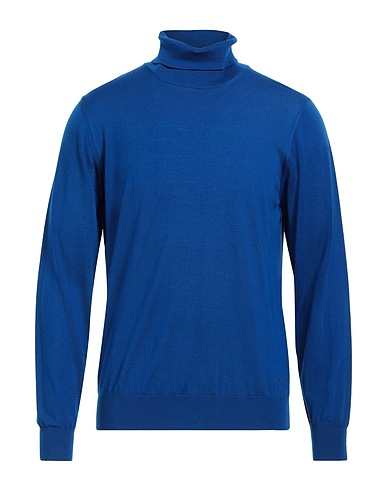 DUNHILL Polo neck Bright blue 100% Wool