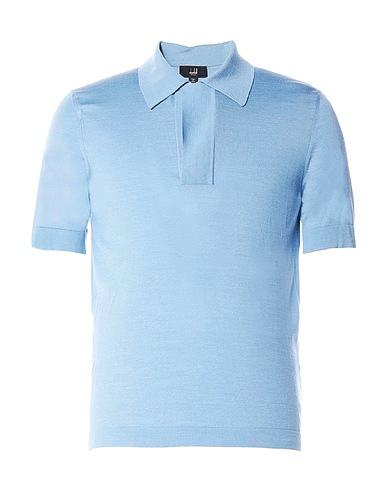 DUNHILL Sweater Slate blue 70% Merino Wool, 30% Mulberry silk