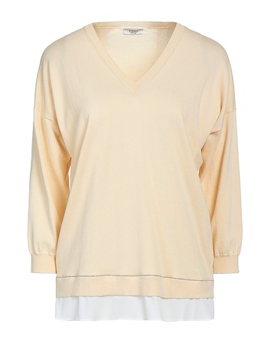 PESERICO Sweater Sand 100% Cotton, Silk, Elastane