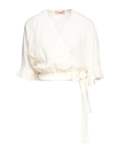 TWINSET Top Avorio 66% Viscosa, 34% Seta