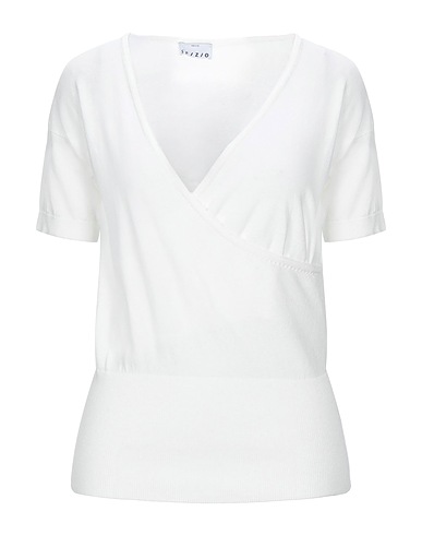 SFIZIO STUDIO Jumper White 88% Viscose, 12% Polyester