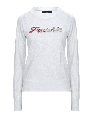 FRANKIE MORELLO Sweater Silver 80% Viscose, 10% Polyester, 10% Nylon
