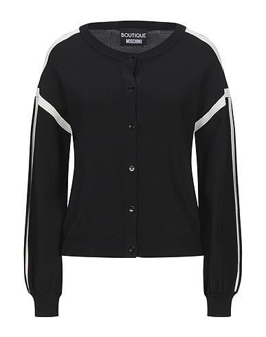 BOUTIQUE MOSCHINO Cardigan Black 100% Viscose, Polyamide