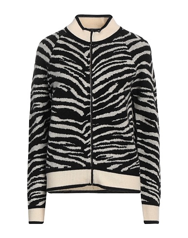 MADELEINE THOMPSON Cardigan Nero 70% Lana, 30% Cachemire