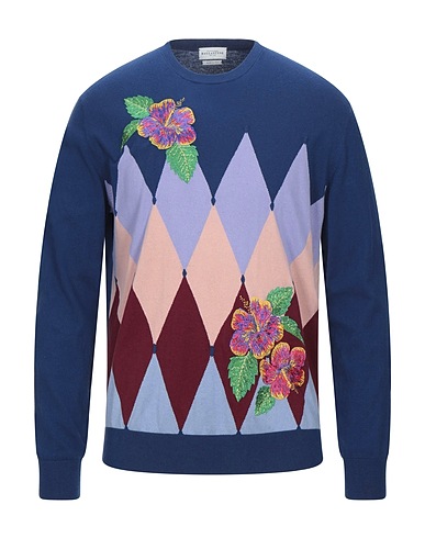 BALLANTYNE Pullover Blu 85% Cotone, 15% Cachemire