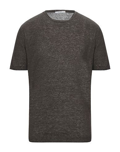 KANGRA Pullover Dunkelbraun 100% Leinen
