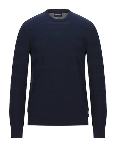 EMPORIO ARMANI Jumper Midnight blue 100% Cotton
