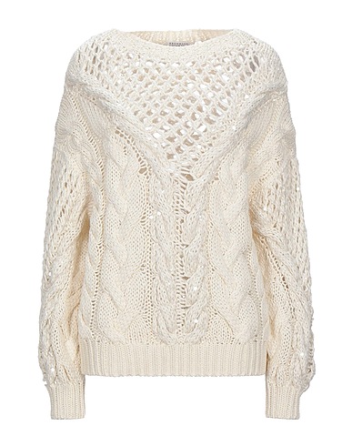 BRUNELLO CUCINELLI Sweater Ivory 100% Cotton, Polyester