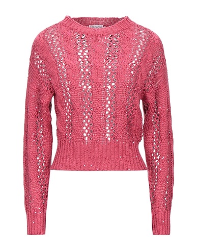 BRUNELLO CUCINELLI Sweater Antique rose 46% Cotton, 40% Linen, 14% Silk, Polyamide