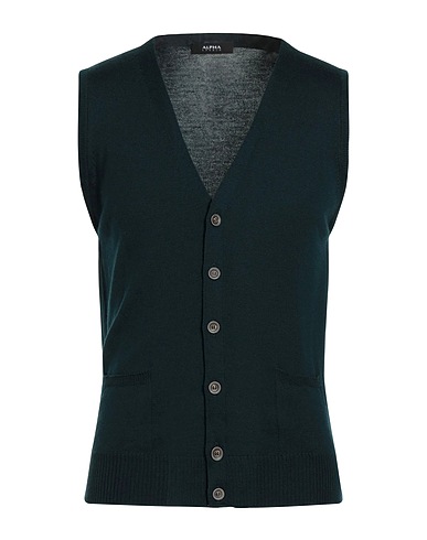 ALPHA STUDIO Cardigan Dark green 100% Merino Wool