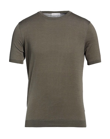 PEOPLE OF SHIBUYA Jumper Military green 85% Cotton, 10% Silk, 5% Linen