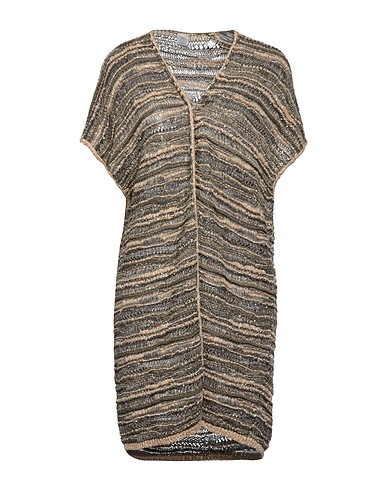 ELEVENTY Cardigan Verde militare 45% Lino, 40% Cotone, 8% Poliestere, 4% Poliammide, 3% Fibra di metallo