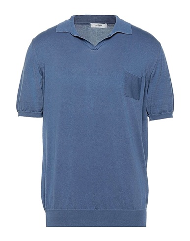 ALPHA STUDIO Pullover Taubenblau 100% Baumwolle