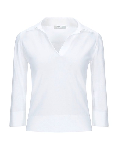 ALPHA STUDIO Свитер Белый 100% Хлопок