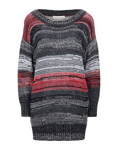 LAMBERTO LOSANI Jumper Black 74% Cotton, 26% Linen