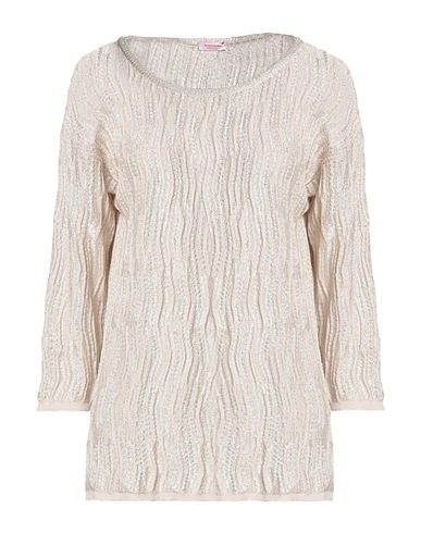 ROSSOPURO Sweater Beige 58% Cotton, 34% Acetate, 4% Nylon, 4% Metallic Polyester
