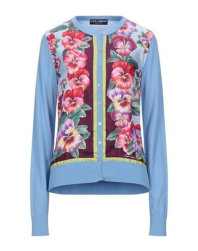 DOLCE&GABBANA Cardigan Sky blue 100% Silk