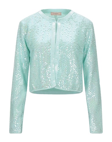 TWINSET Cardigan Light green 100% Cotton, Polyester