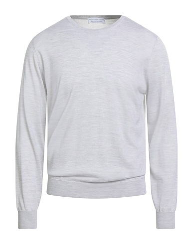 FILIPPO DE LAURENTIIS Jumper Light grey 70% Super 120s Wool, 20% Silk, 10% Cashmere