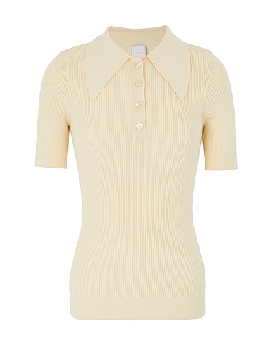 8 by YOOX 풀오버 RIB-KNIT S/SLEEVE POLO-NECK SWEATER
 아이보리 70% 비스코스, 30% 폴리아미드