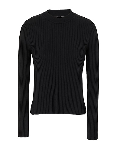 8 by YOOX Jumper KNIT CUT-OUT DETAIL CREWNECK SWEATER
 Black 70% Viscose, 30% Polyamide