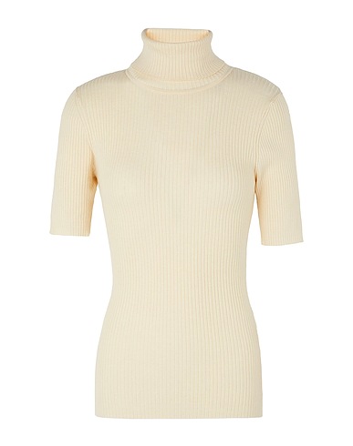 8 by YOOX Turtleneck KNIT S/SLEEVE ROLL-NECK SWEATER
 Ivory 70% Viscose, 30% Polyester