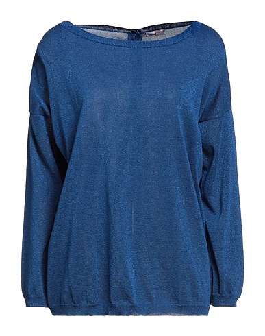 ROSSOPURO Pullover Blu china 70% Viscosa, 15% Poliammide, 15% Fibra di metallo