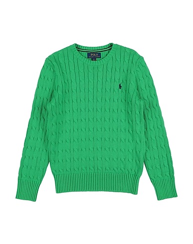 POLO RALPH LAUREN Sweater Cable-Knit Cotton Sweater
 Green 100% Cotton