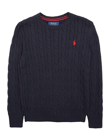POLO RALPH LAUREN プルオーバー Cable-Knit Cotton Sweater
 ミッドナイトブルー コットン 100%