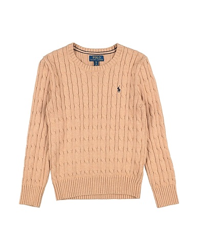 POLO RALPH LAUREN Jumper Cable-Knit Cotton Sweater
 Sand 100% Cotton