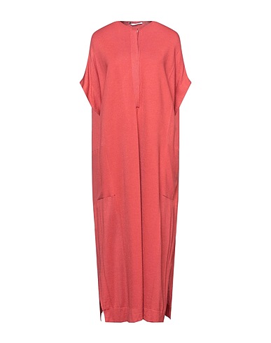 AGNONA ひざ丈ワンピース 赤茶色 ウール 65% / シルク 25% / カシミヤ 10%