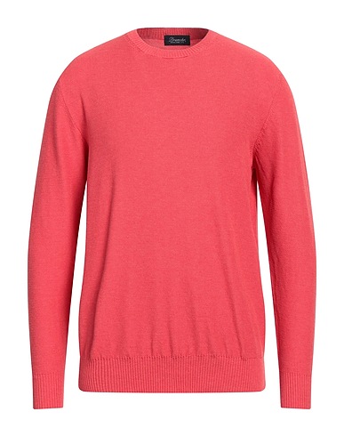 DRUMOHR Pullover Tomatenrot 100% Baumwolle
