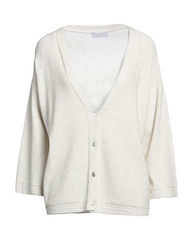 BE YOU by GERALDINE ALASIO Cardigan Ivory 86% Wool, 14% Polyamide