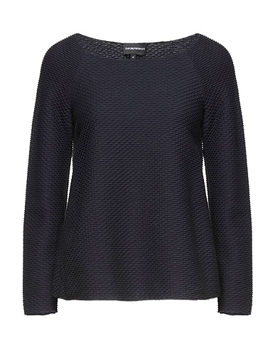 EMPORIO ARMANI Jumper Midnight blue 96% Cotton, 3% Polyamide, 1% Elastane