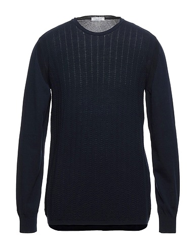 PAOLO PECORA Sweater Midnight blue 98% Cotton, 2% Polyamide