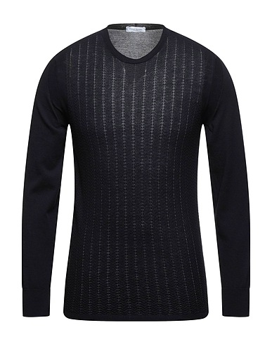 PAOLO PECORA Sweater Black 98% Cotton, 2% Polyamide