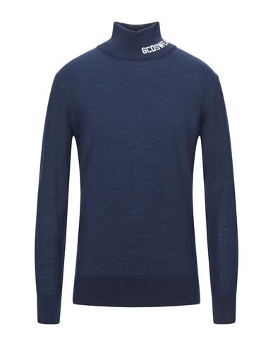Gcds Embroidered Logo Rib-trimmed Jumper In Blue